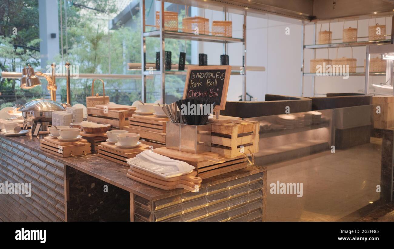 Breakfast Buffet Millennium Hilton hotel Stock Photo Alamy