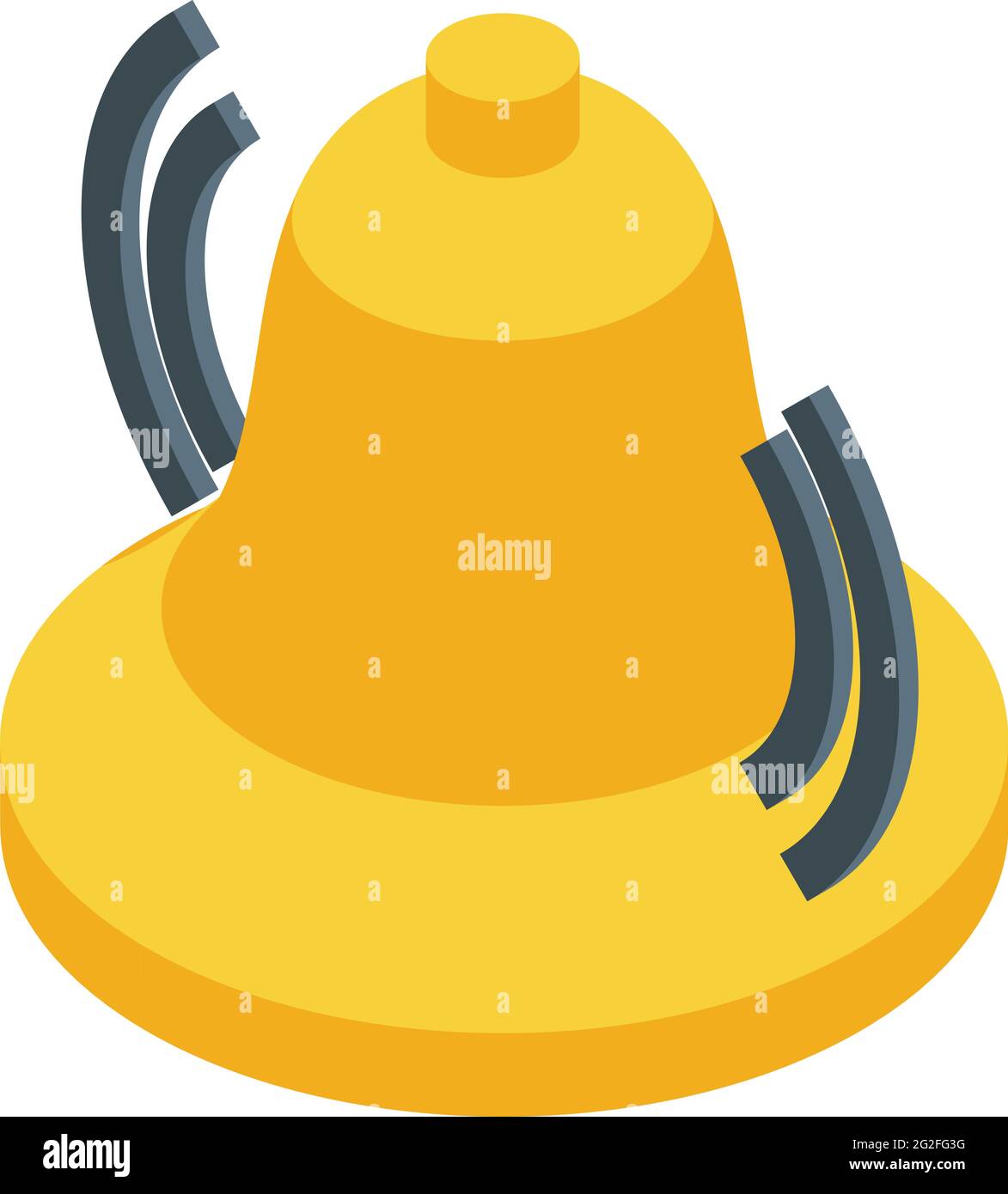 Education workflow bell ring icon. Isometric of Education workflow bell ...