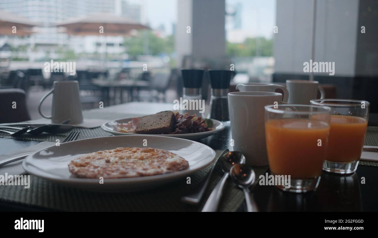 Breakfast Buffet Millennium Hilton hotel Stock Photo Alamy