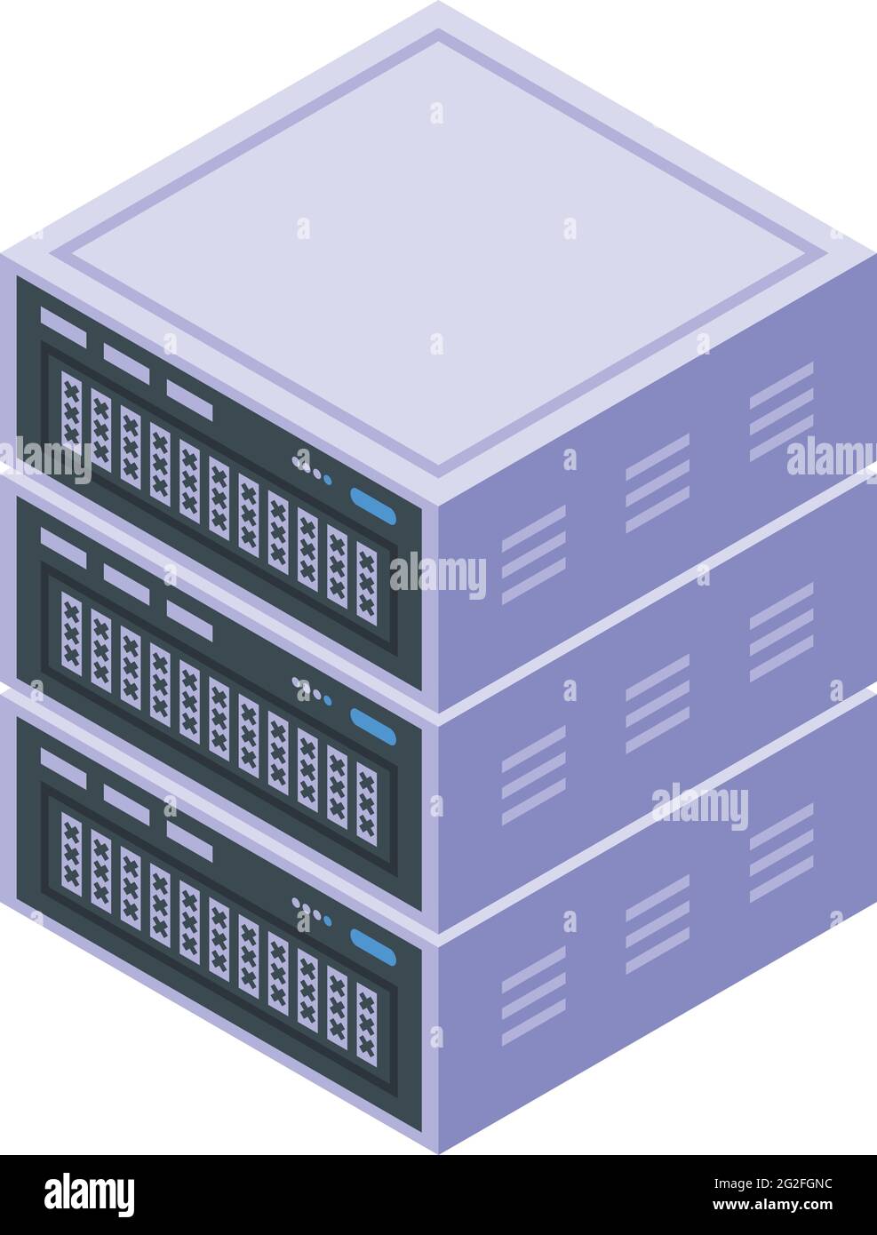 Block chain server icon. Isometric of Block chain server vector icon ...