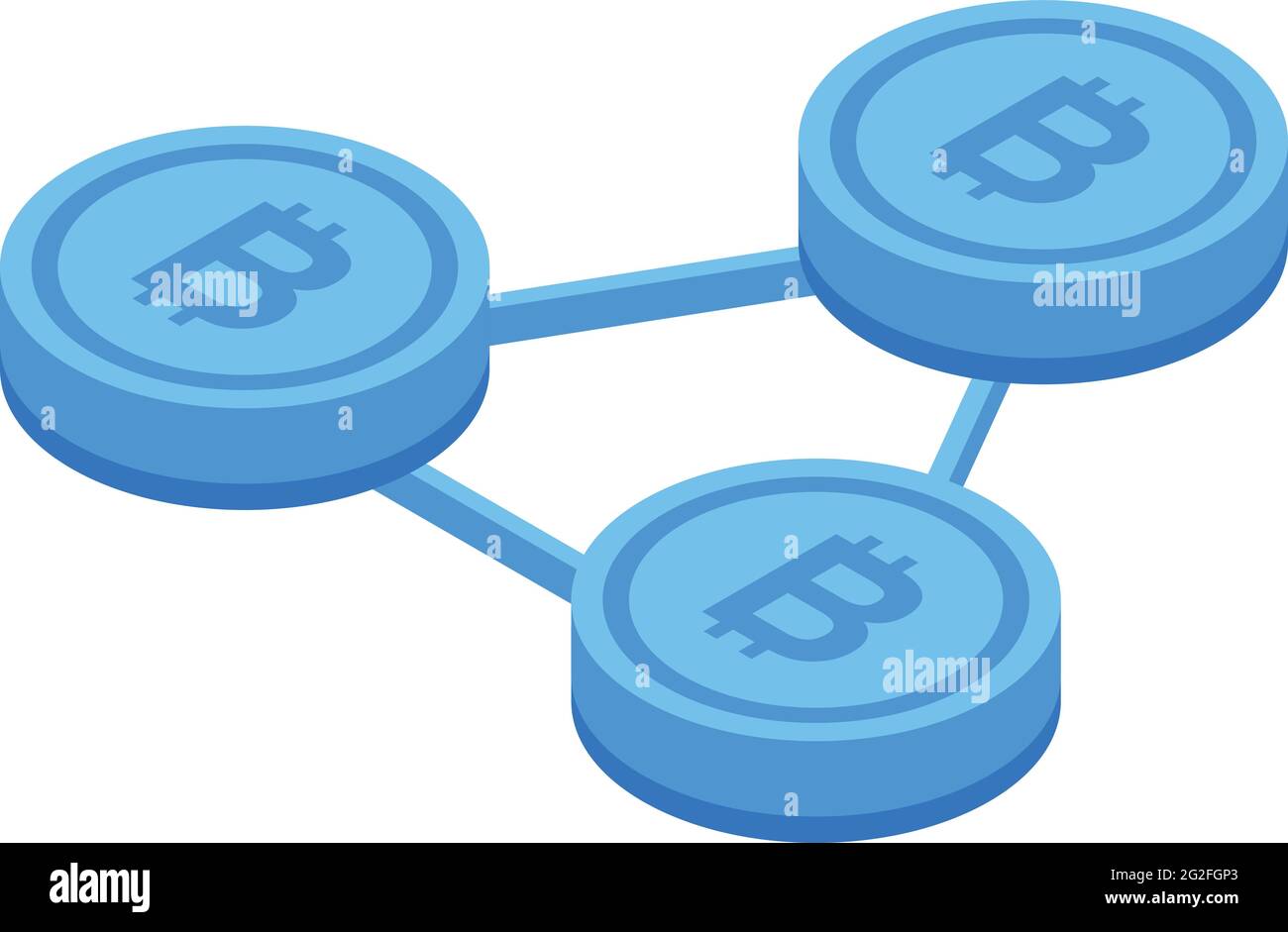 Block chain scheme icon. Isometric of Block chain scheme vector icon ...