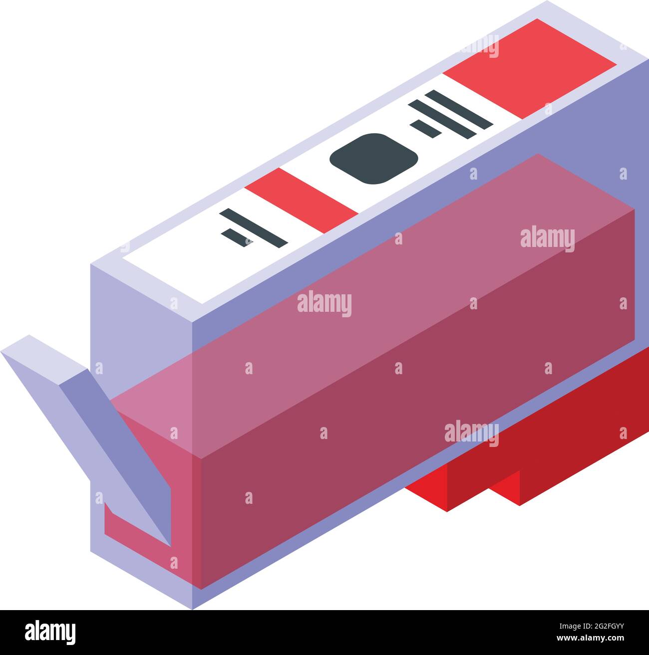 Printing cartridge icon. Isometric of Printing cartridge vector icon ...