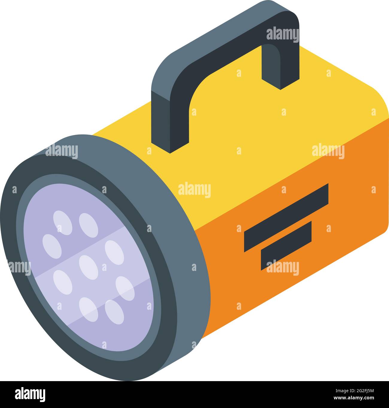 Hike flashlight icon. Isometric of Hike flashlight vector icon for web ...