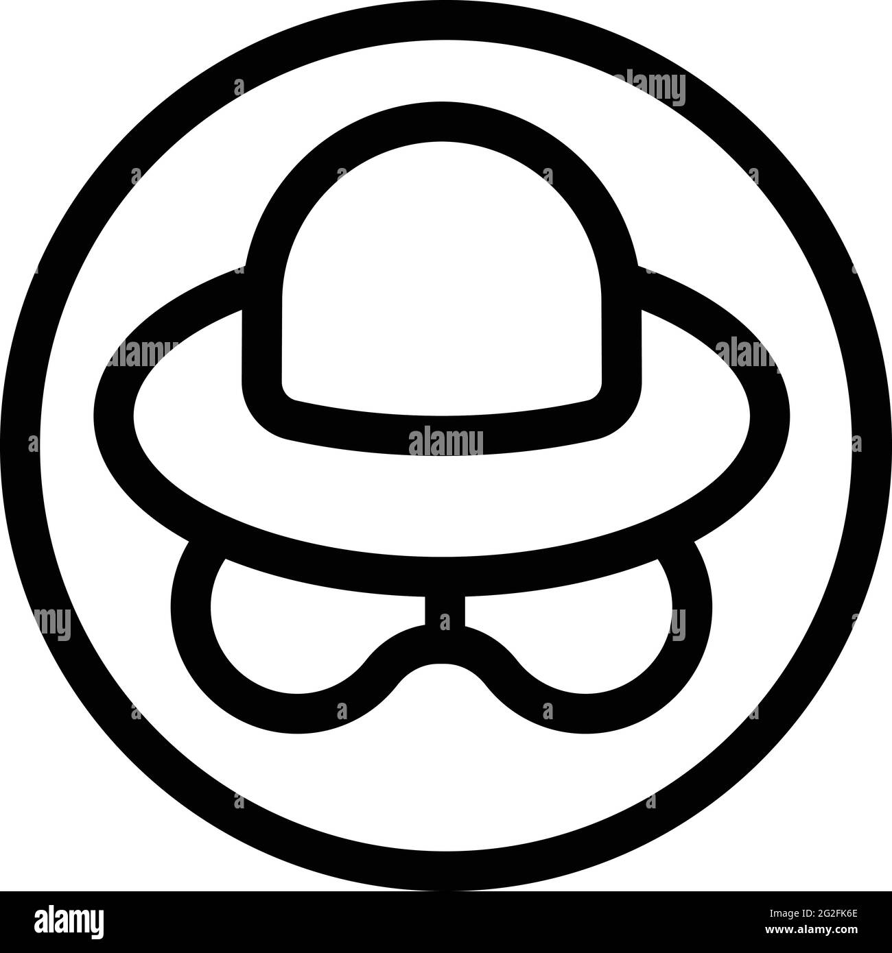 Anonymous incognito icon. Outline Anonymous incognito vector icon for web design isolated on white background Stock Vector