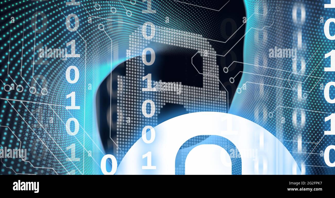 Composition of binary coding and security padlock over computer circuit ...
