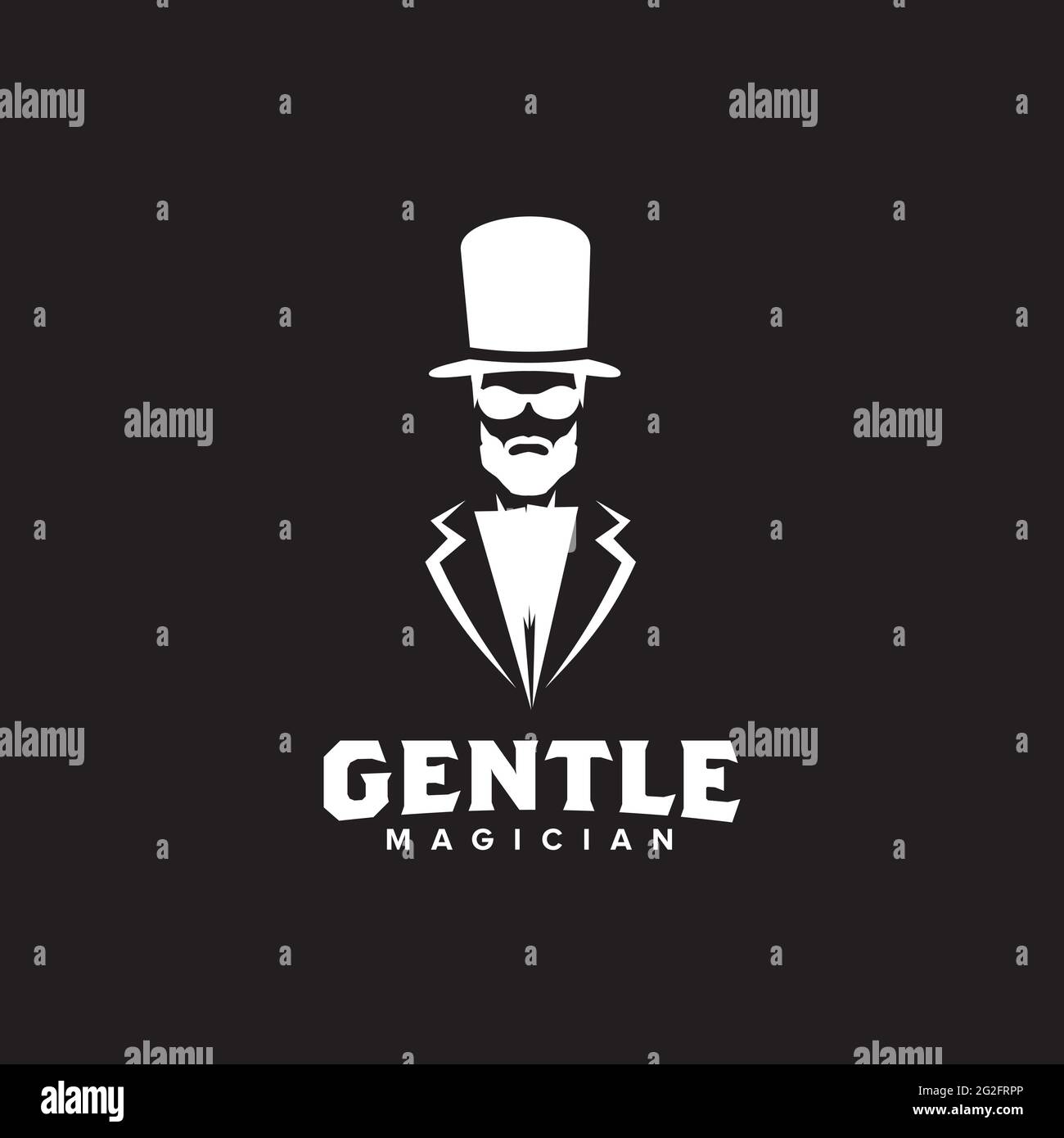 Gentle magician logo design vector template Stock Vector