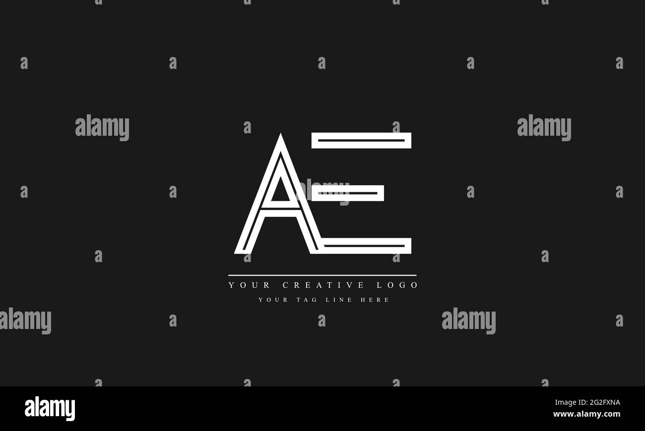 Letter Logo Design with Creative Modern Trendy Typography AE EA Stock ...