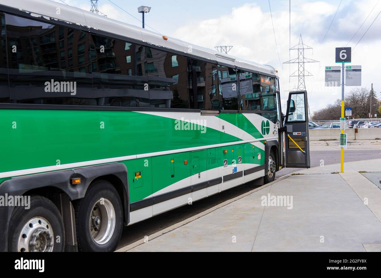 Go Bus or Omnibus, Toronto, Canada Stock Photo