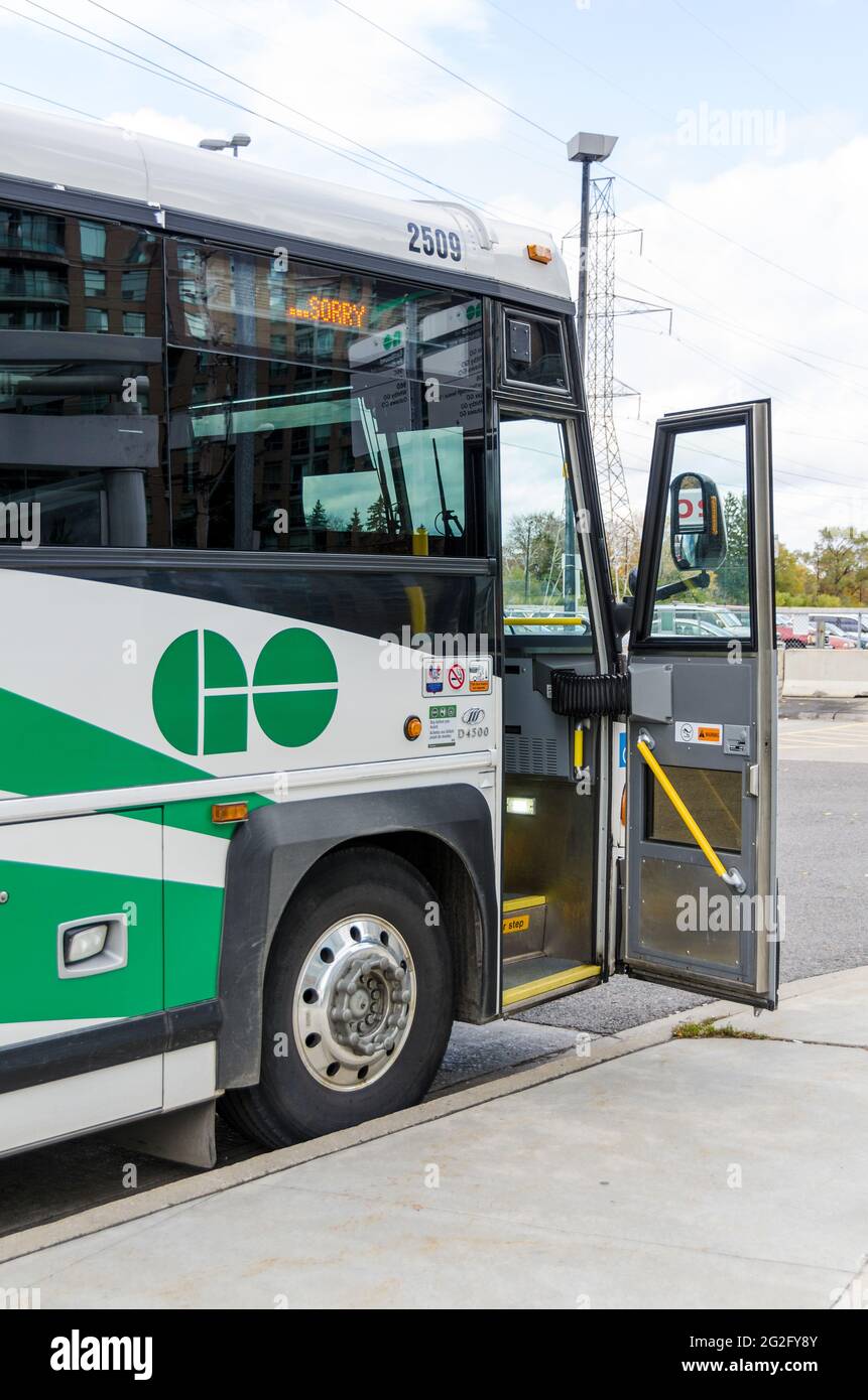 Go Bus or Omnibus, Toronto, Canada Stock Photo