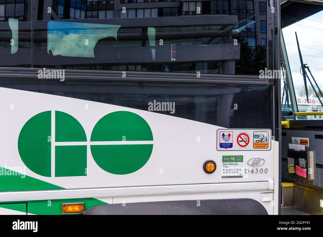 Go Bus or Omnibus, Toronto, Canada Stock Photo