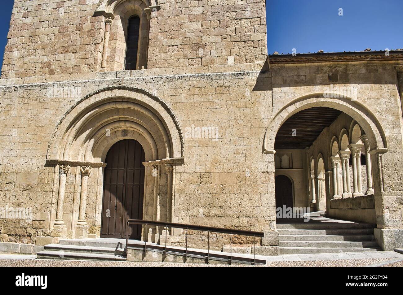 Romanesque church of the Holy Trinity in Segovia, Spain Stock Photo