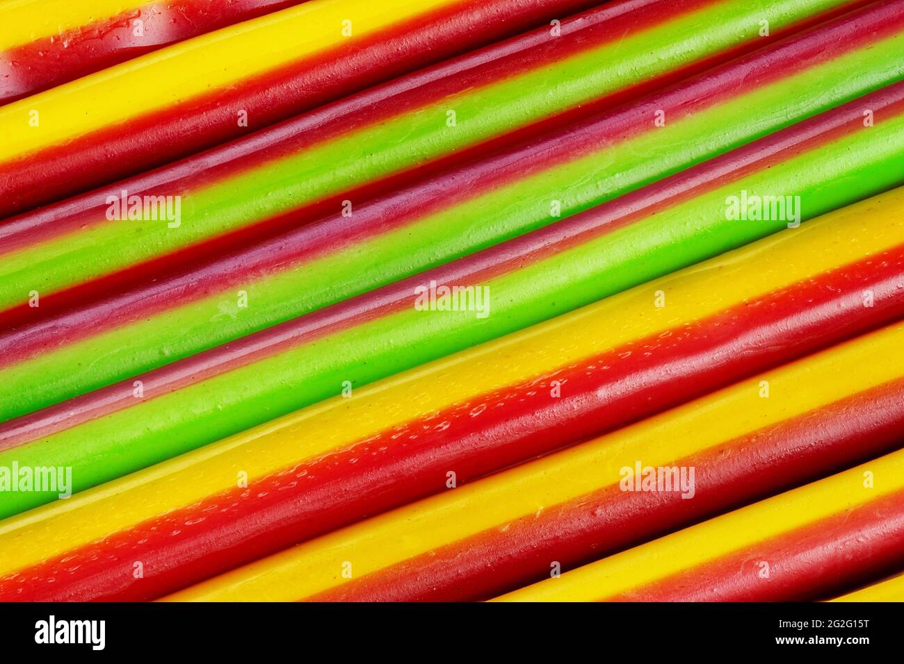 Licorice Candy. Sweet gummy sticks with different flavor. Candy