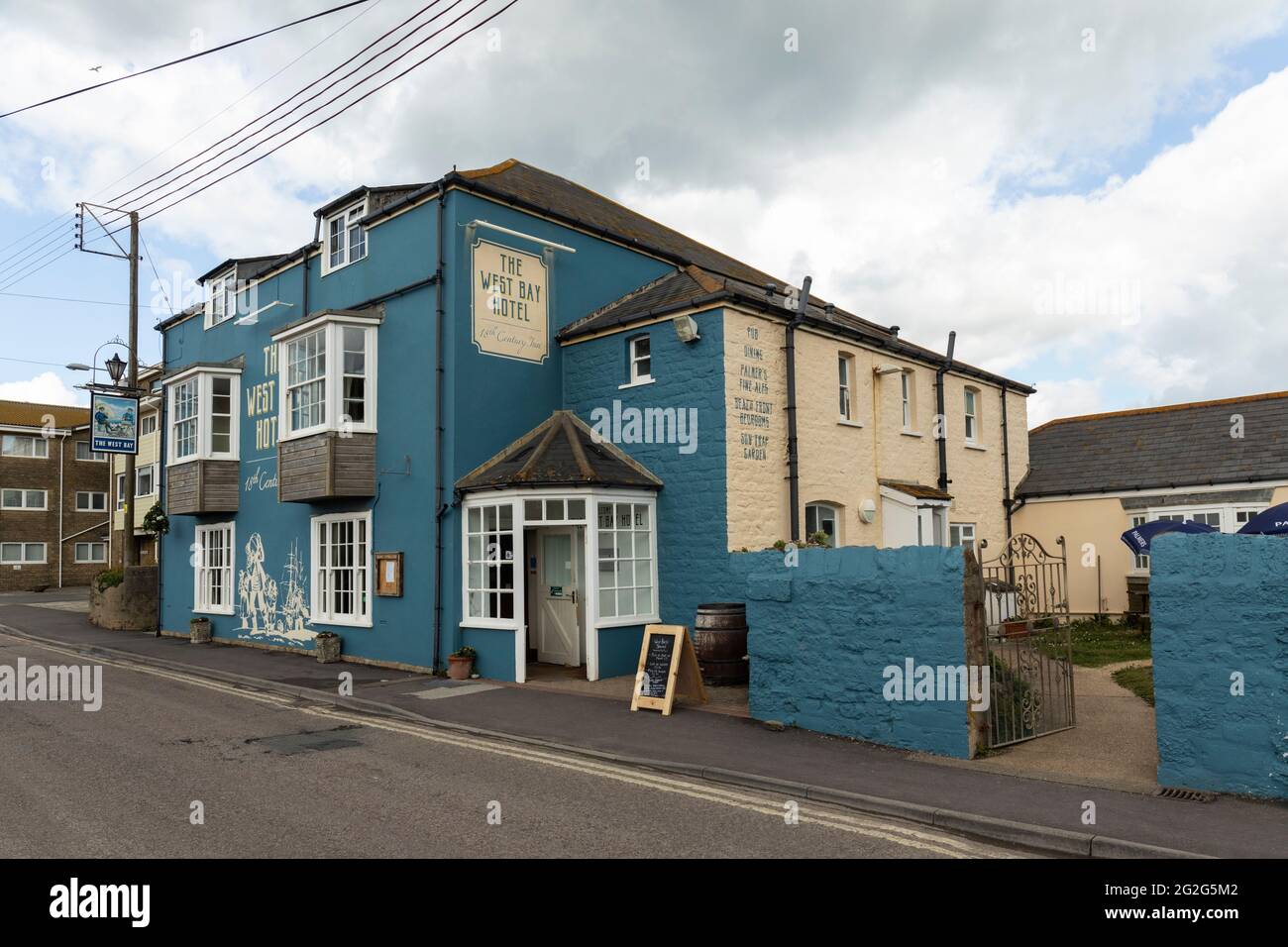 The West Bay Hotel - a 18th-century inn in West Bay, Dorset, England, UK Stock Photo