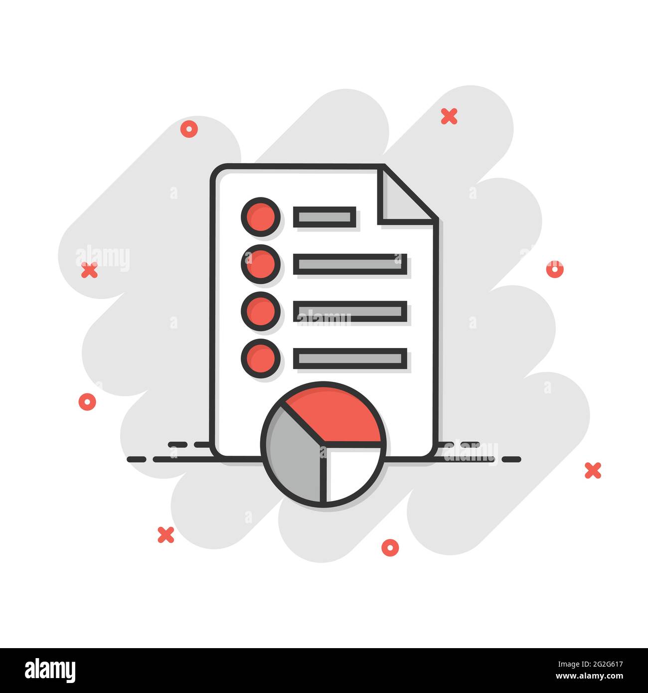 Document icon in comic style. Report cartoon vector illustration on ...