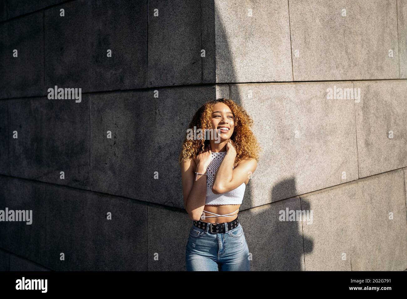 Portrait Of Latin Girl in the city Stock Photo