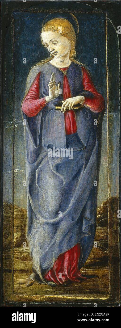 Cosme Tura -  the Virgin Annunciate Middle Right Panel Stock Photo