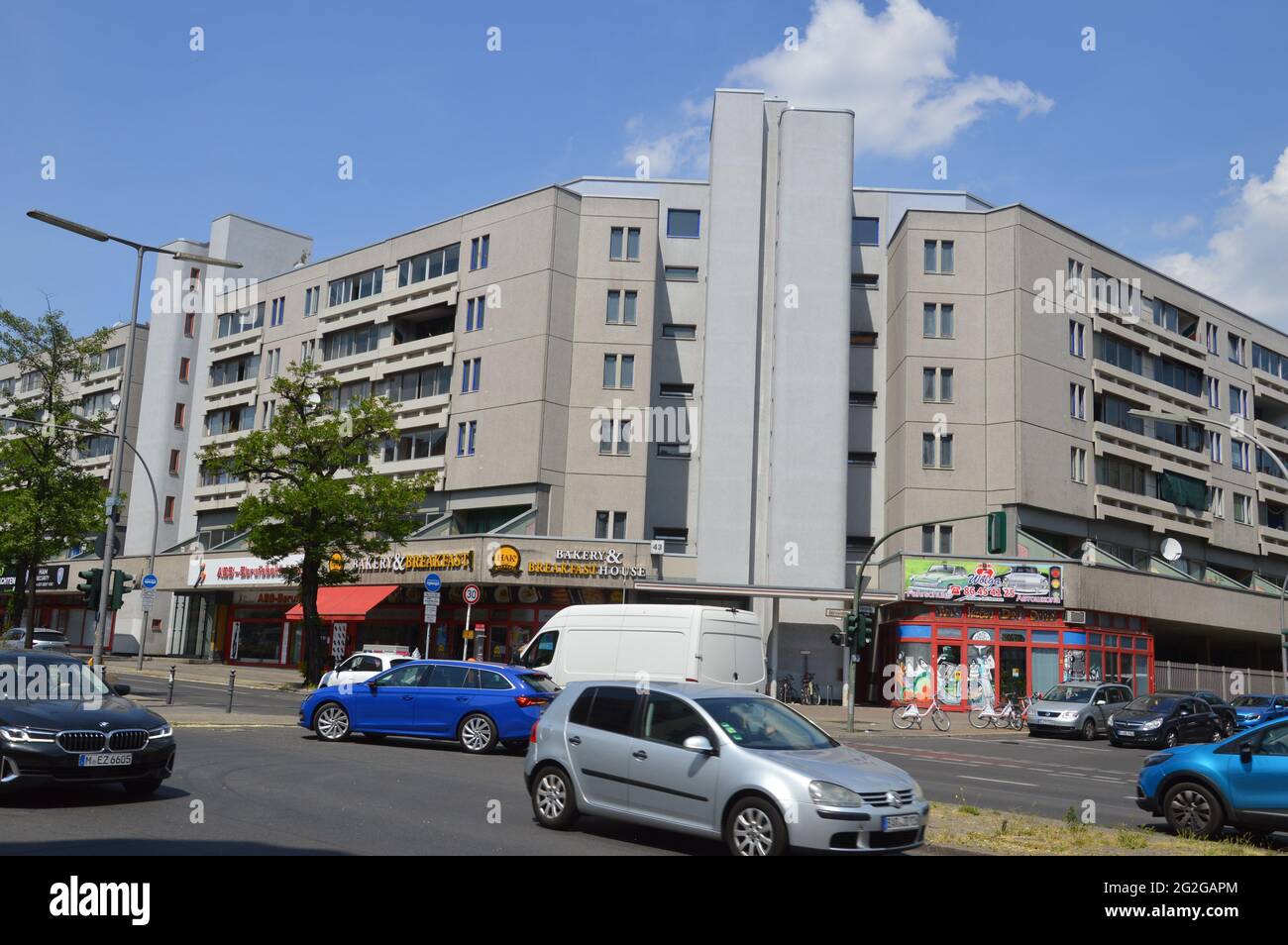 Schöneberger Terassen residential area in Berlin, Germany - 10th June 2021. Stock Photo