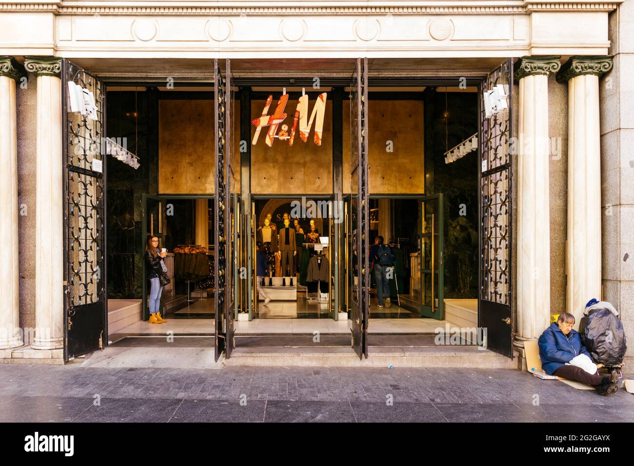 The H&M store. Gran Vía Avenue. Madrid, Comunidad de Madrid, Spain, Europe  Stock Photo - Alamy