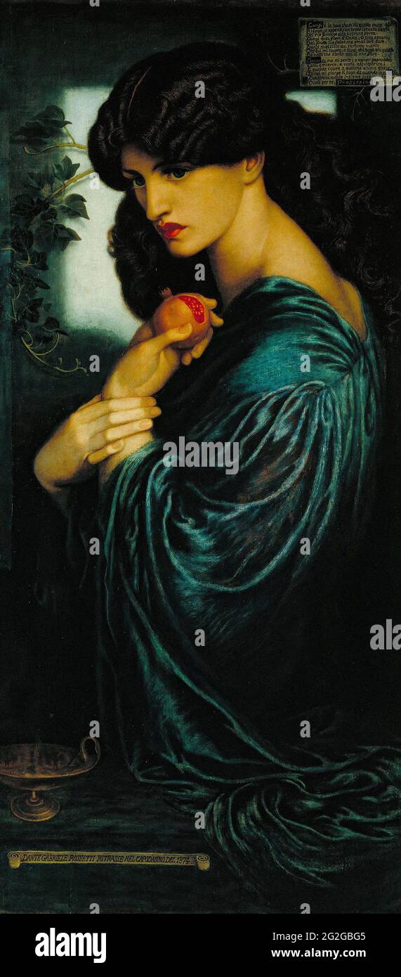 Dante Gabriel Rossetti -  Proserpine 1874 Stock Photo