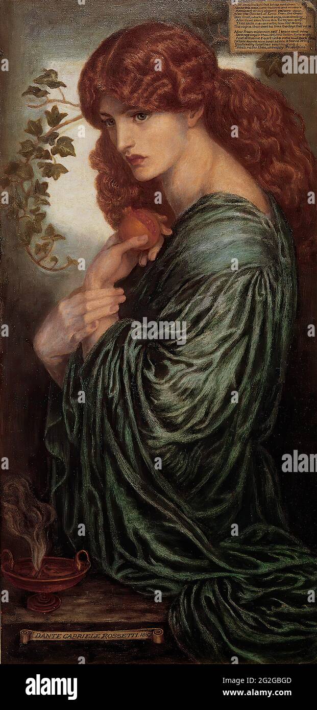 Dante Gabriel Rossetti -  Proserpine 1881 Stock Photo
