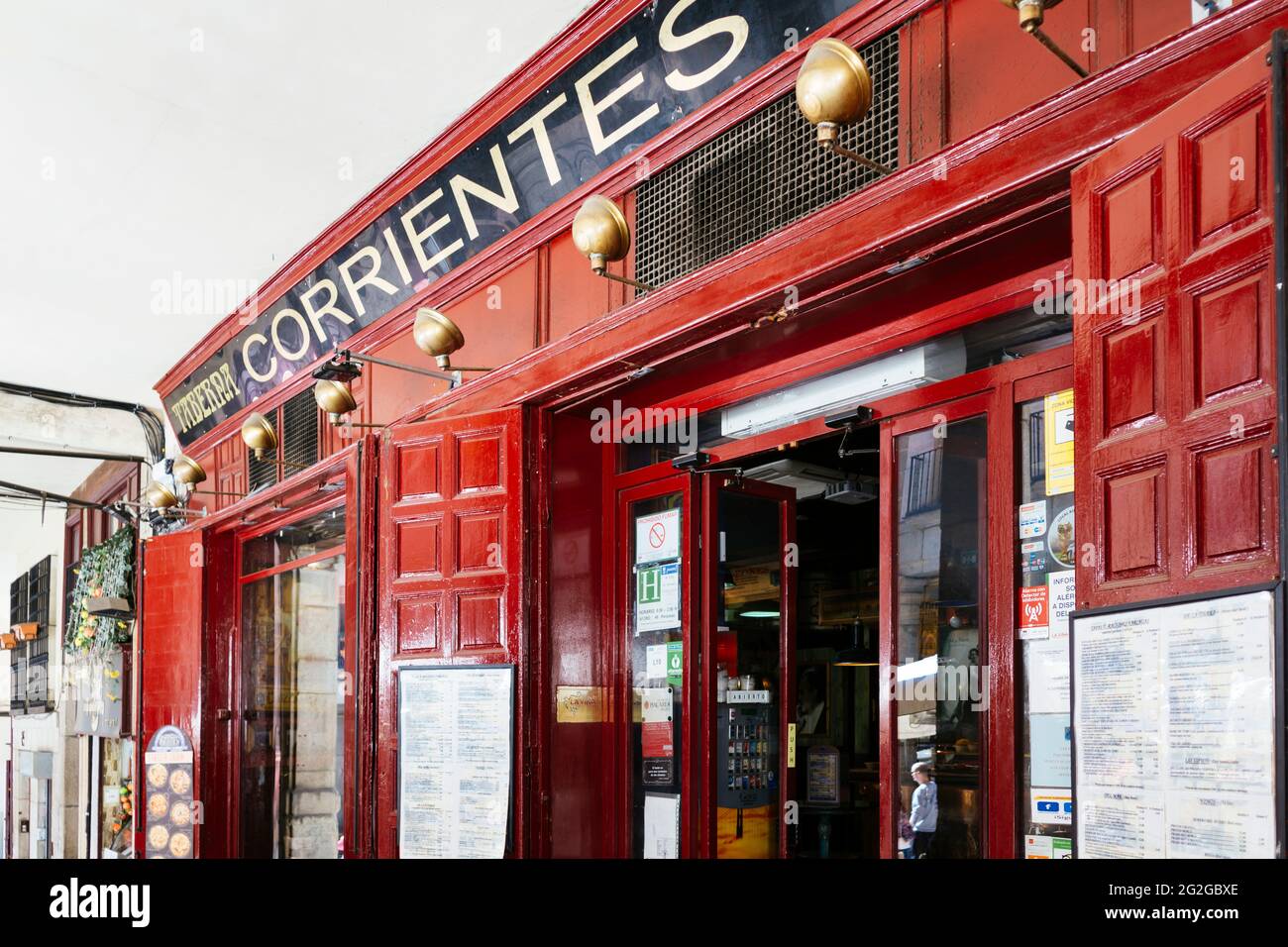Traditional Tavern. Taberna Corrientes, Calle de Toledo. Madrid has an important gastronomic tradition. Many restaurants that have been preparing the Stock Photo