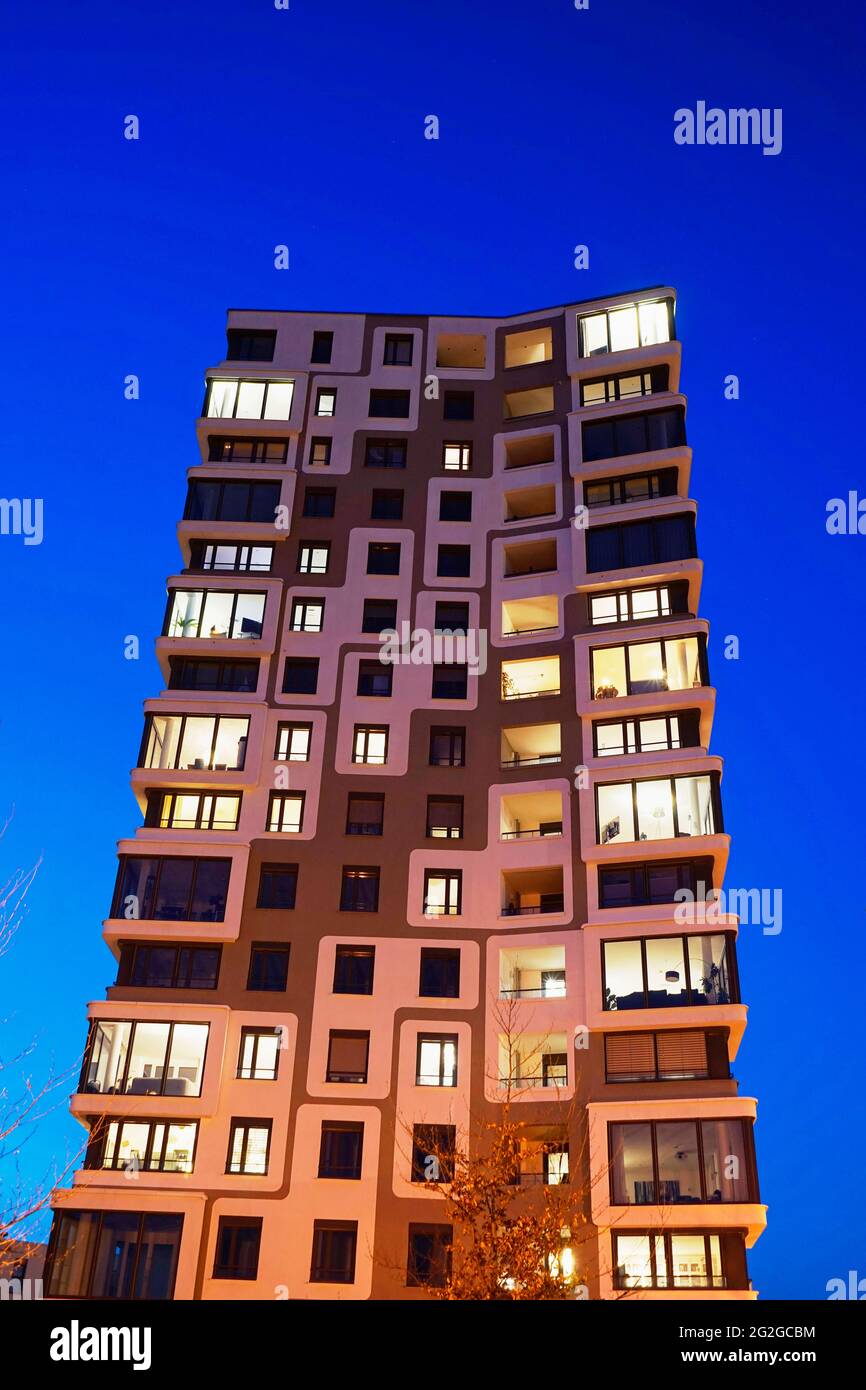 Germany, Bavaria, Munich, MunichSendling, highrise apartment building