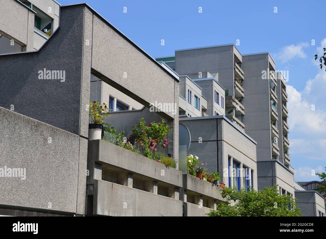 Schöneberger Terassen residential area in Berlin, Germany - 10th June 2021. Stock Photo
