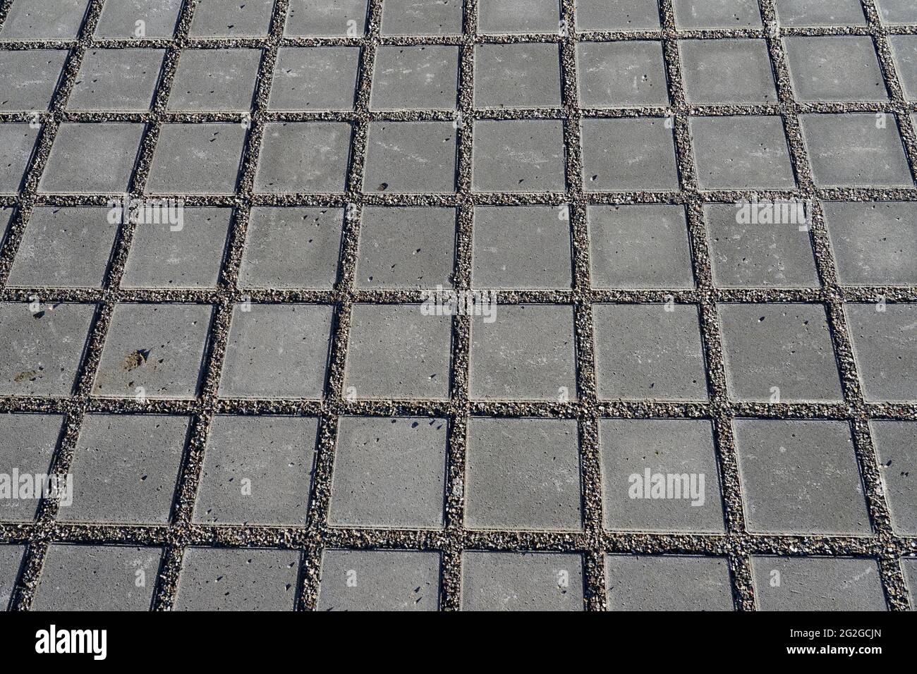 Germany, Bavaria, Upper Bavaria, Altötting district, street, parking bay, concrete pavement, screen-filling Stock Photo