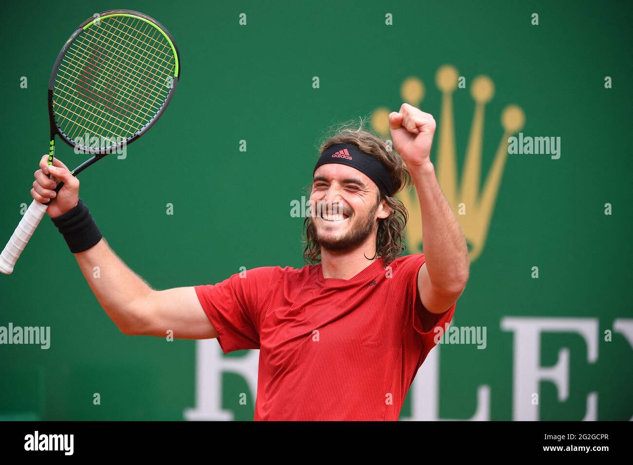 File photo - Stefanos Tsitsipas (GRE) wins his first Masters 1000 at the  Monaco Rolex Masters in Monte Carlo, Monaco, on April 18, 2021. - Greek  tennis player Stefanos Tsitsipas qualified for