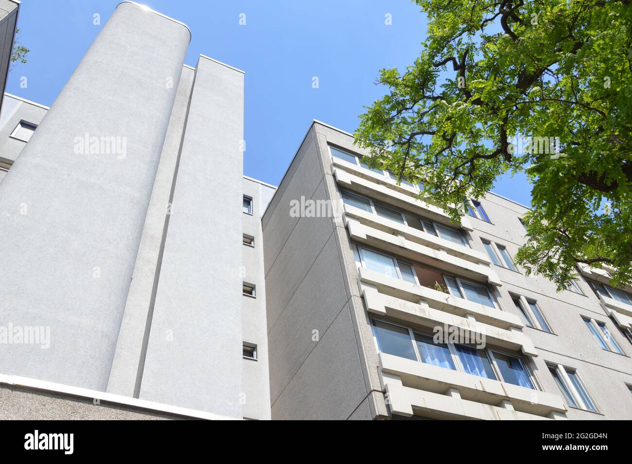 Schöneberger Terassen residential area in Berlin, Germany - 10th June 2021. Stock Photo