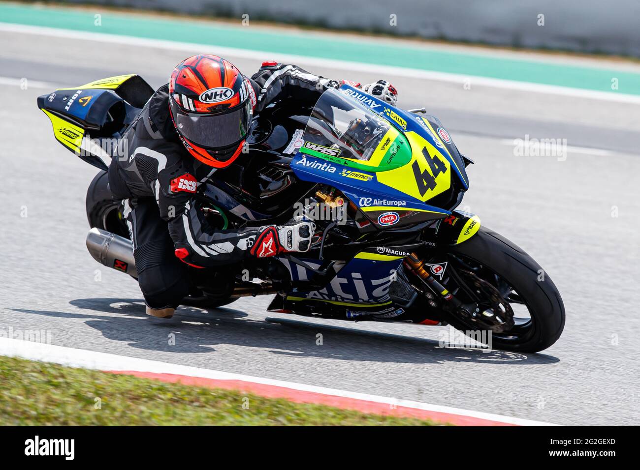 Montmelo, Barcelona, Spain. 11th June, 2021. Kevin Orgis from Germany,  rider of Avintia Esponsorama Junior Team with Yamaha during the Official  Testing Session Moto 2 of FIM CEV Repsol Barcelona in Circuit
