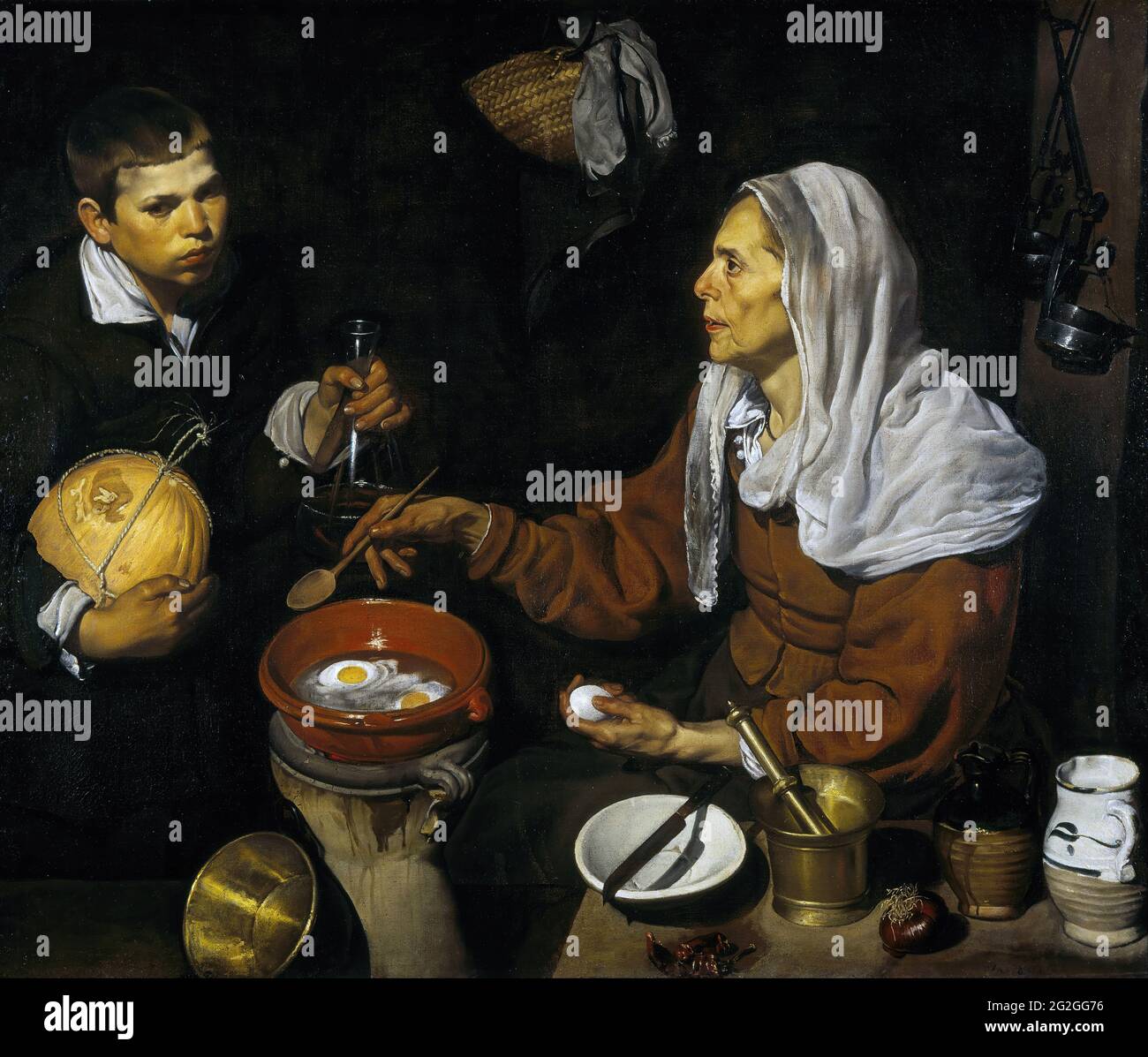 Diego Velazquez - An Old Woman Cooking Eggs Stock Photo