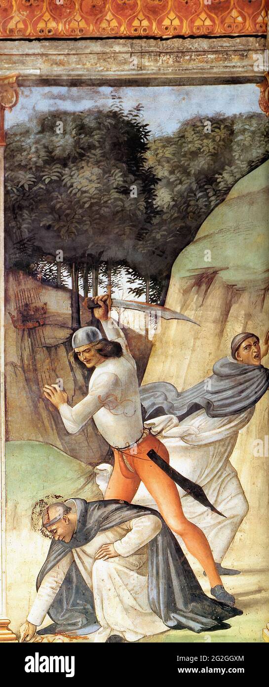Domenico Ghirlandaio -  Martyrdom St Peter Martyr 1490 Stock Photo
