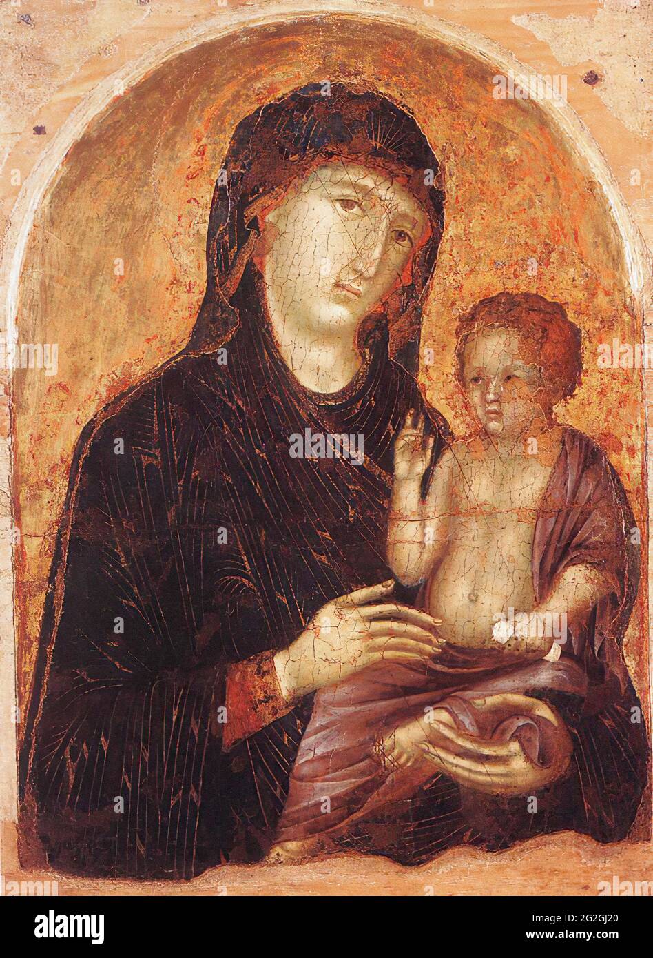 Duccio DI Buoninsegna -  Madonn Child 1305 Stock Photo