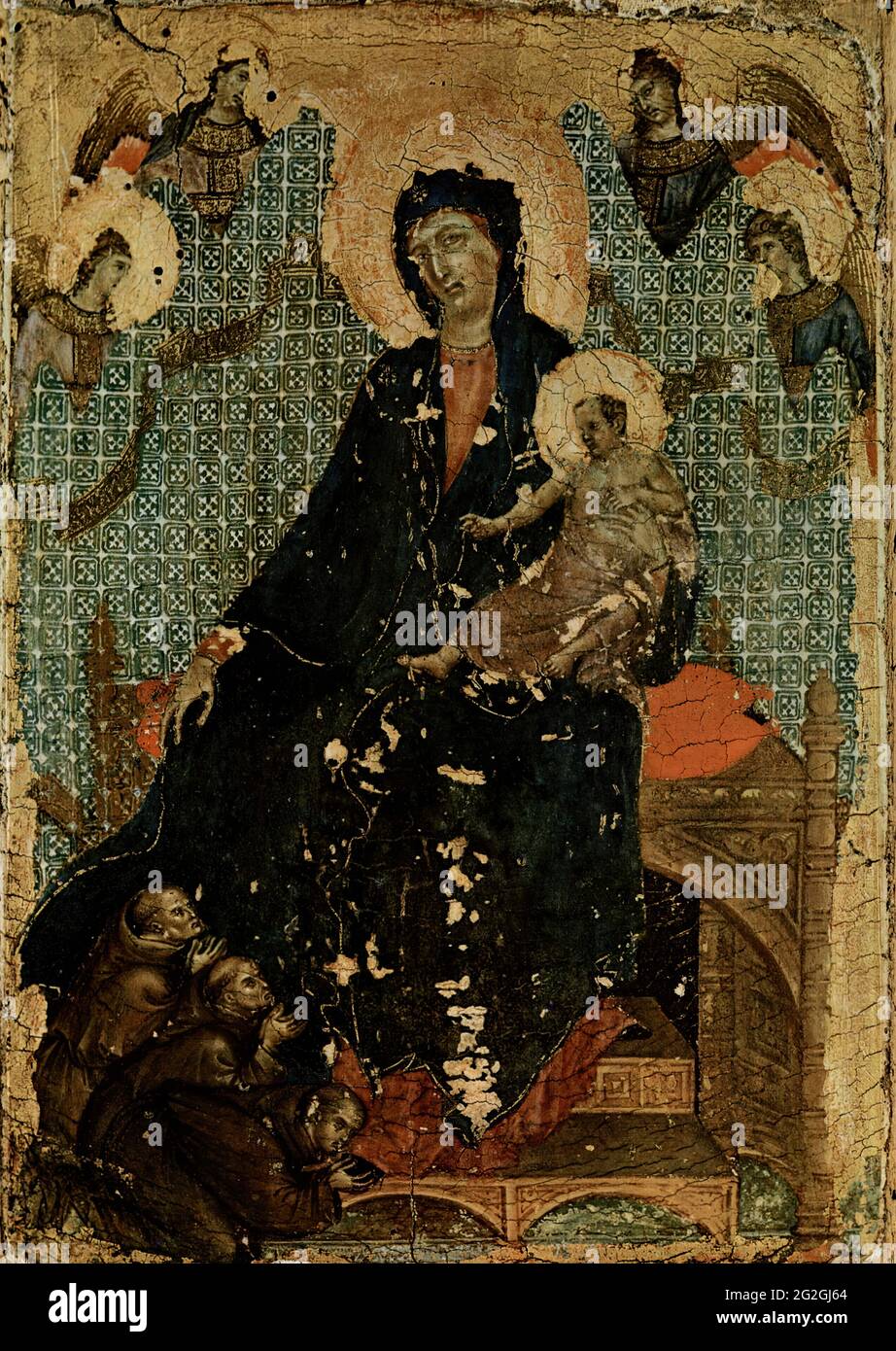 Duccio DI Buoninsegna - Madonn Franciscans C 1300 Stock Photo - Alamy
