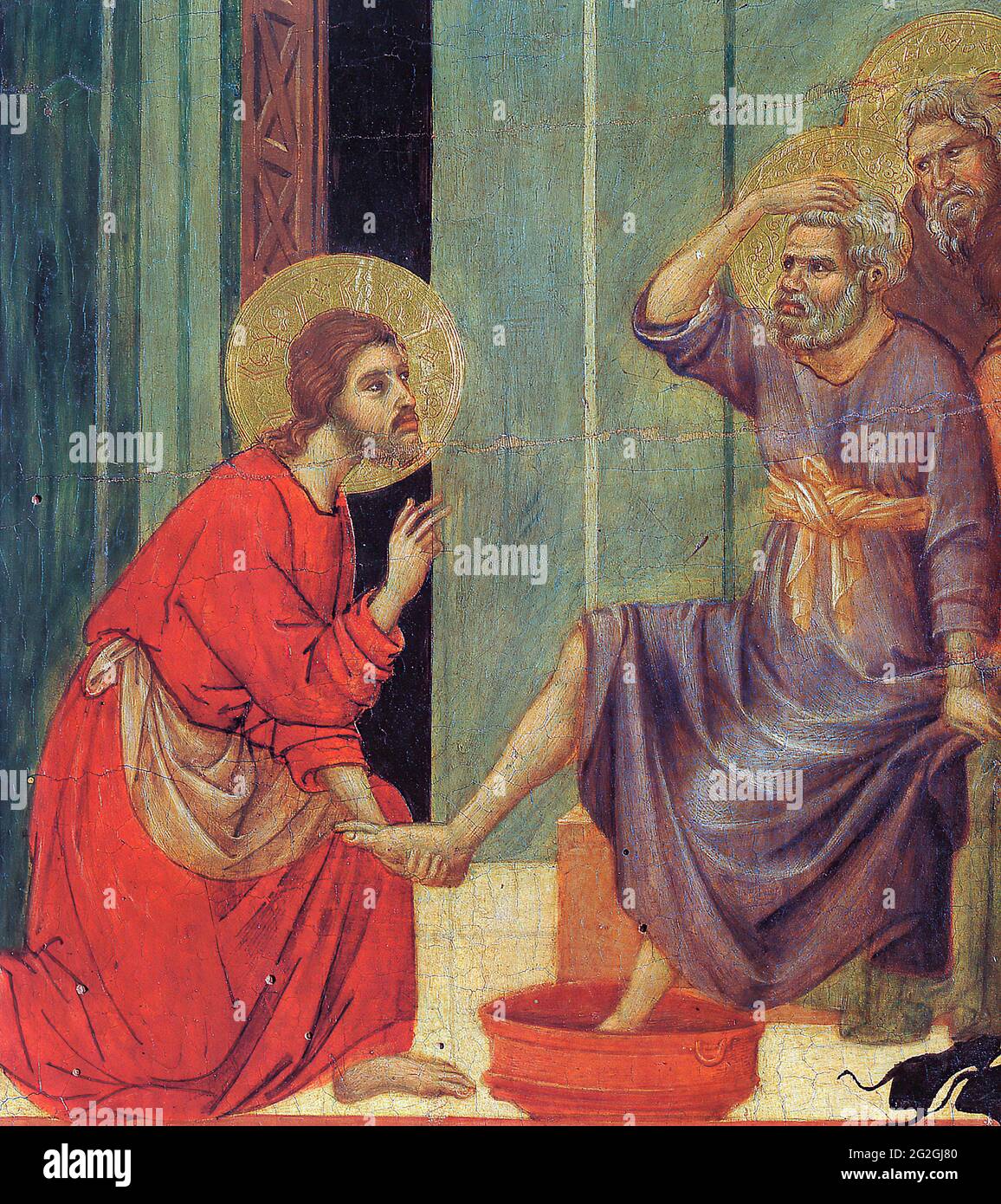 Duccio DI Buoninsegna - Washing Feet Fragment 1311 Stock Photo - Alamy