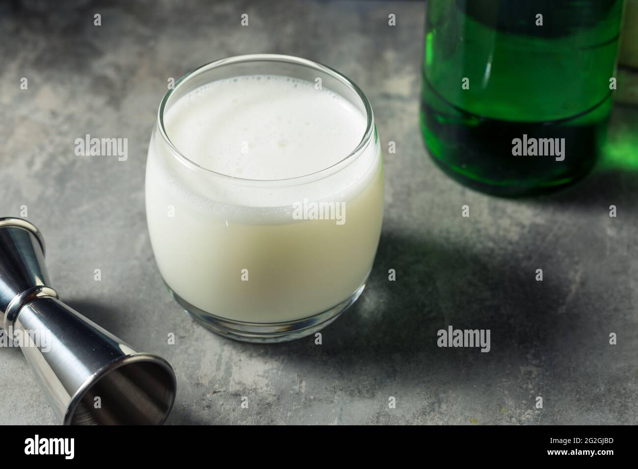 Refreshing Boozy Korean Yogurt Soju Cocktail in a Glass Stock Photo Alamy