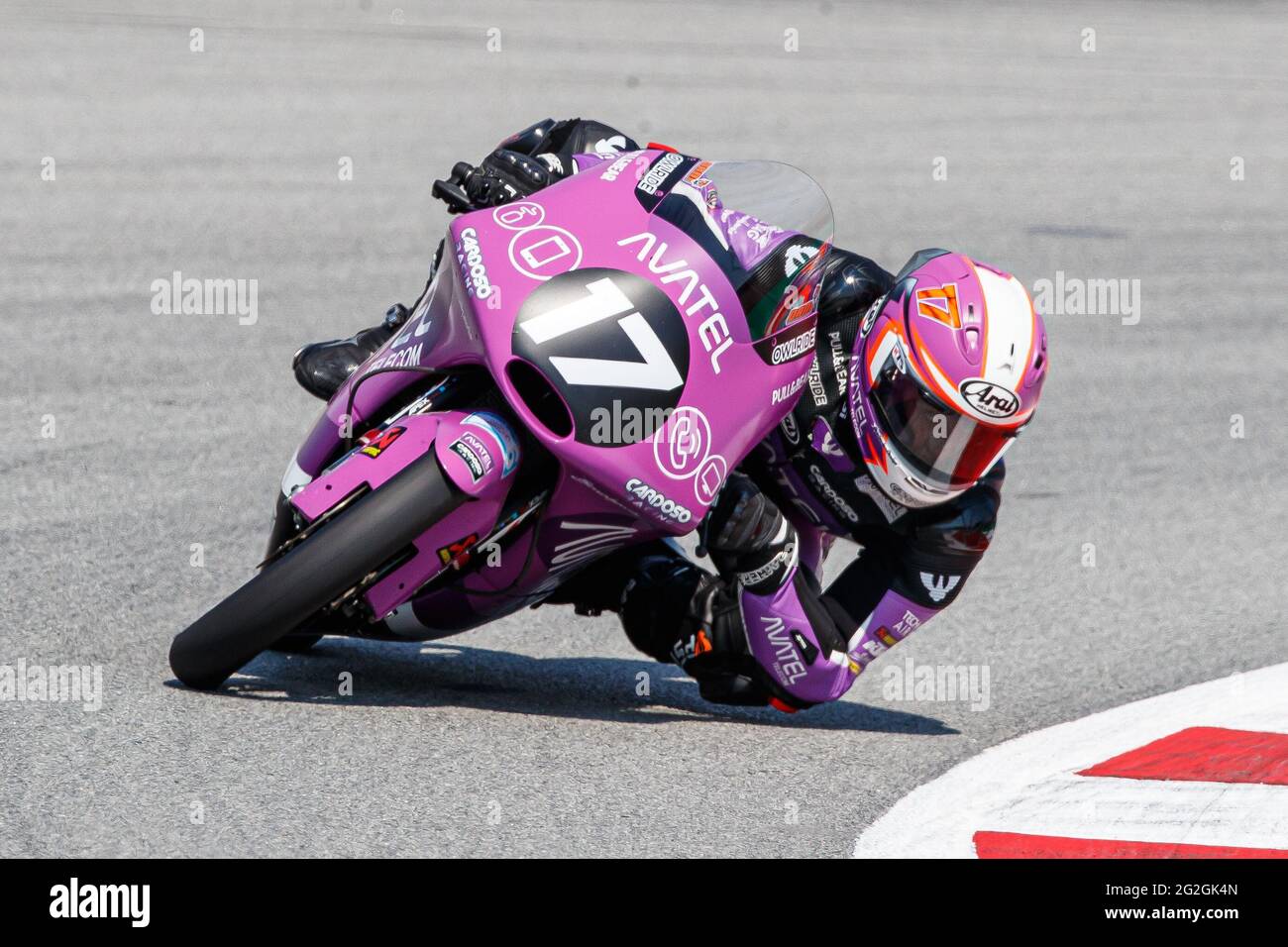 Montmelo, Barcelona, Spain. 11th June, 2021. Daniel Munoz during the  Official Testing Session Moto 3 of FIM CEV Repsol Barcelona in Circuit  Barcelona-Catalunya. Credit: David Ramirez/DAX/ZUMA Wire/Alamy Live News  Stock Photo -