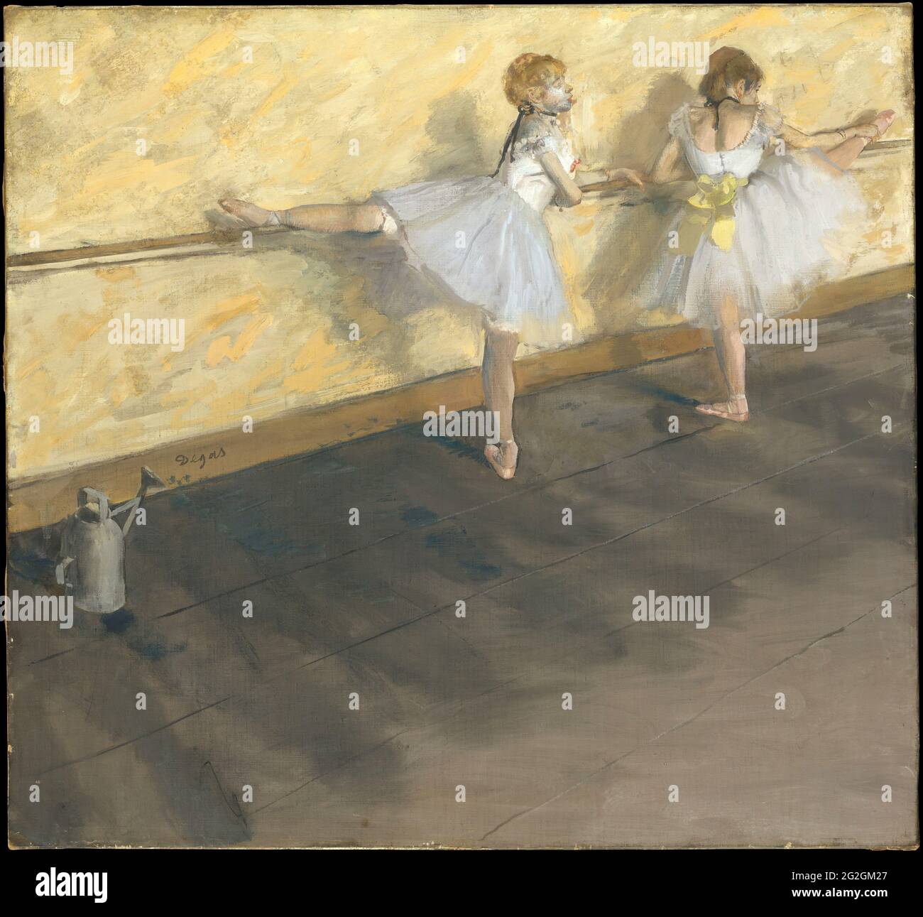 Dancers Practicing at the Barre - by Edgar Degas, 1877 Stock Photo