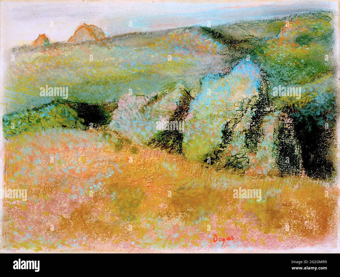 Edgar Degas - Landscape with Rocks Stock Photo - Alamy Edgar Degas - Landscape with Rocks Stock Photo - Alamy
