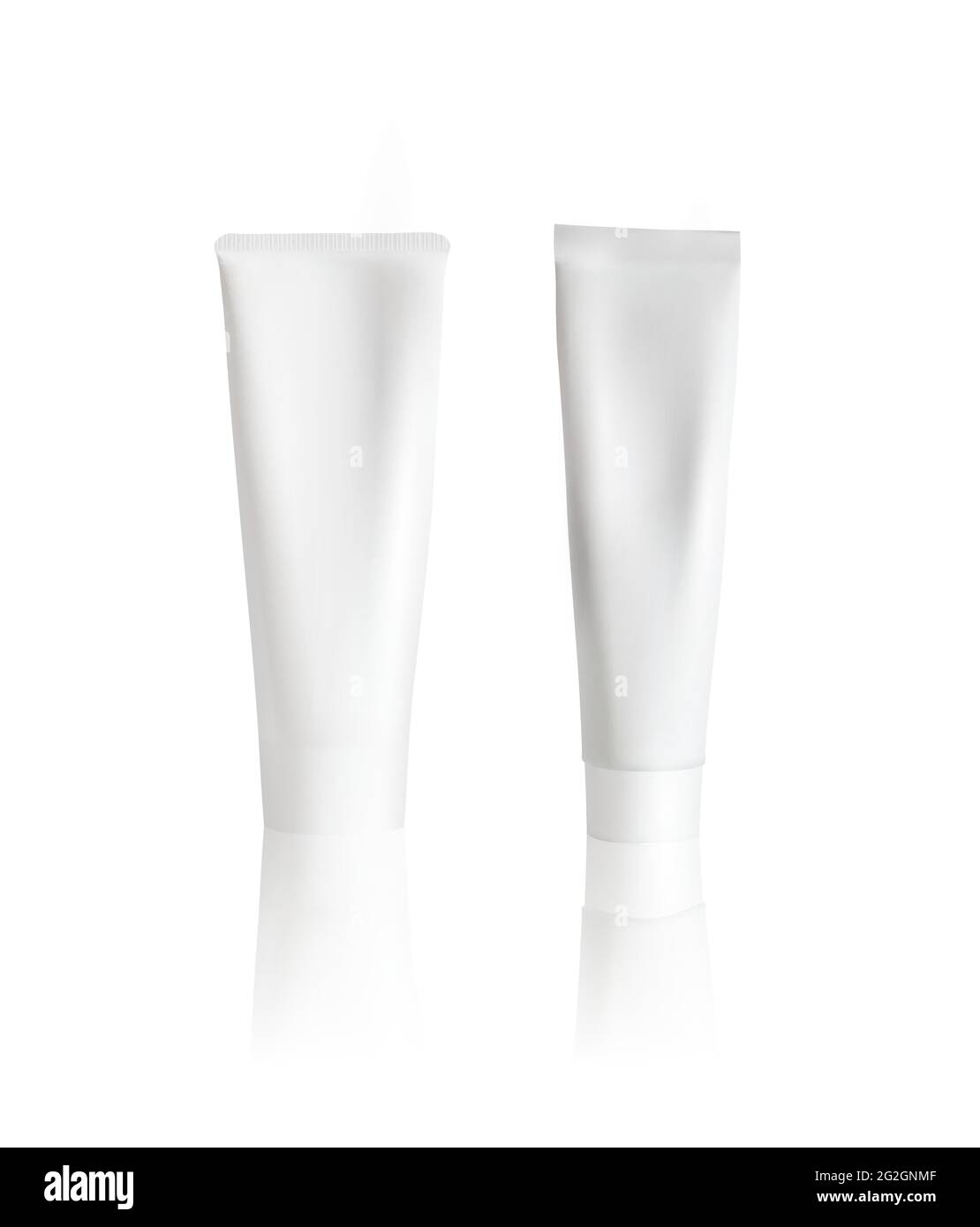 Cream tube mockup on white background. Tube packaging mock up. Vector ...