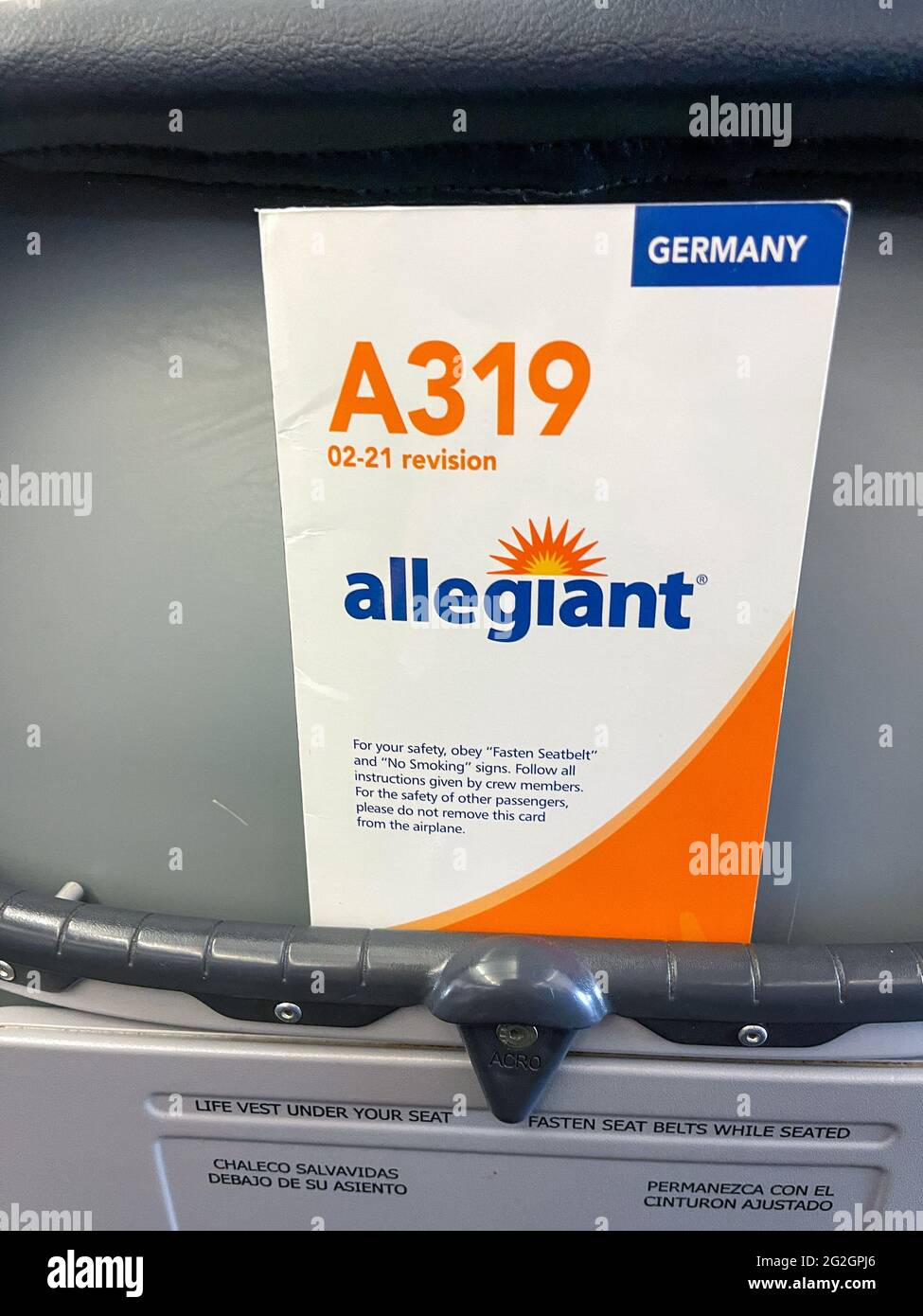 Flight safety brochure hi-res stock photography and images - Alamy