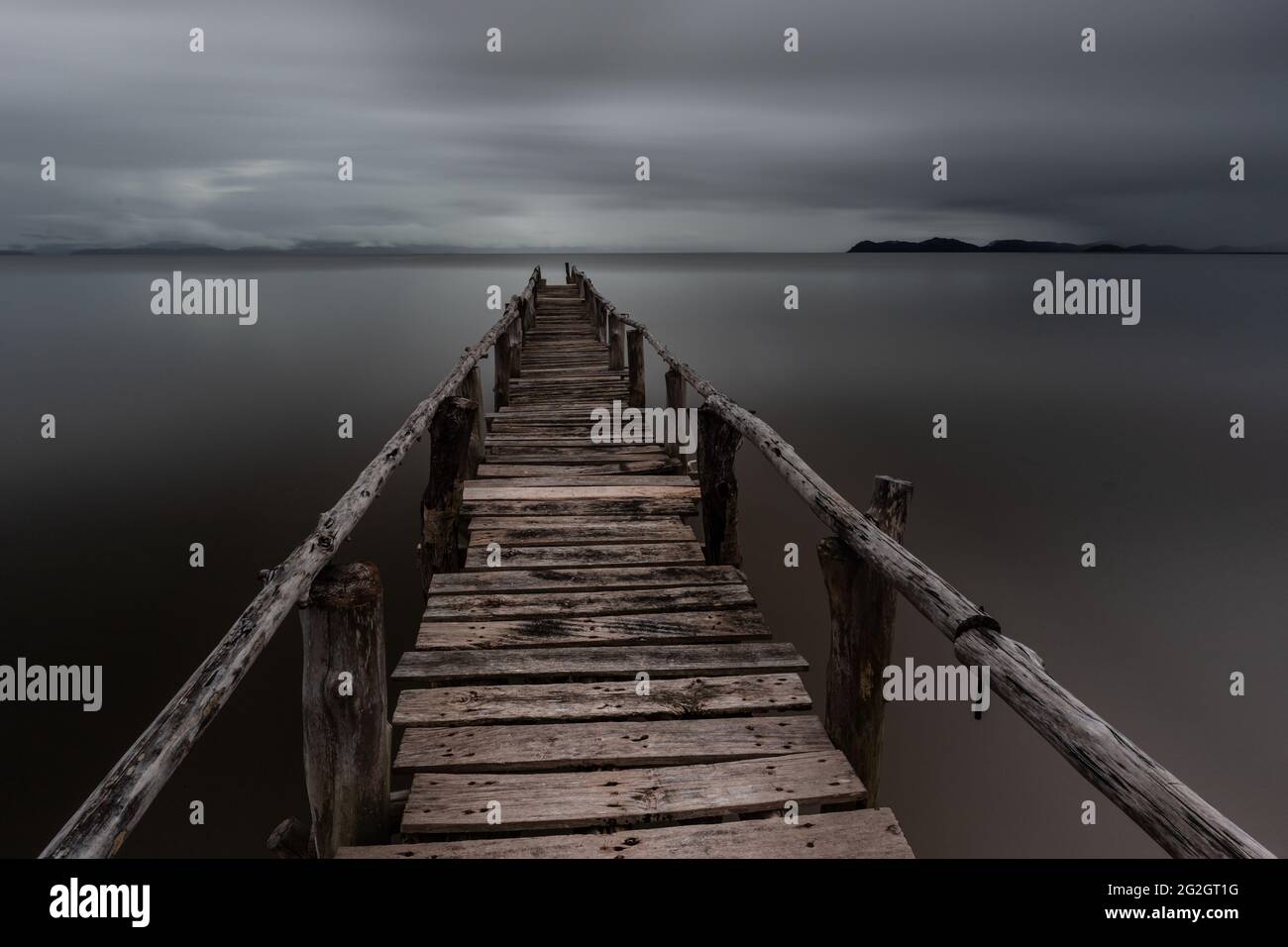 A jetty in the Gulf of Nicoya Stock Photo