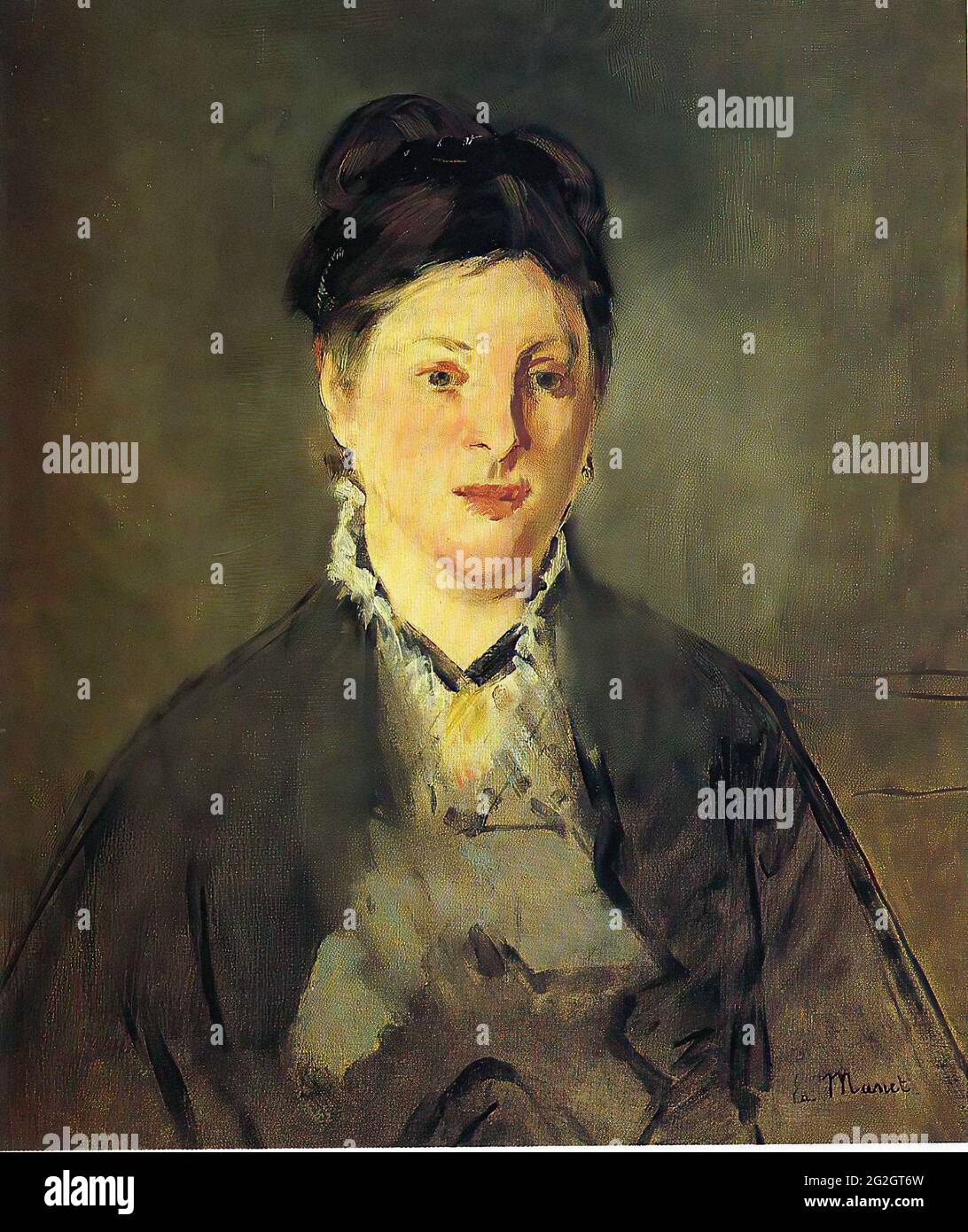 Edouard Manet -  Portrait Suzanne Manet 1870 Stock Photo