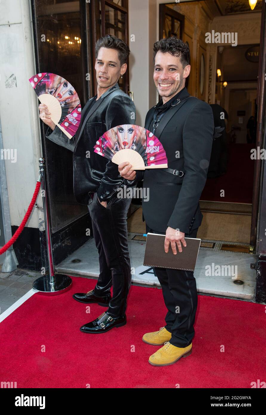 London, UK. 28th May, 2021. Louis and Spencer Noll attend the “Alyssa Memoirs of a Queen” Gala night at the Vaudeville Theatre, The Strand in London. Credit: SOPA Images Limited/Alamy Live News Stock Photo