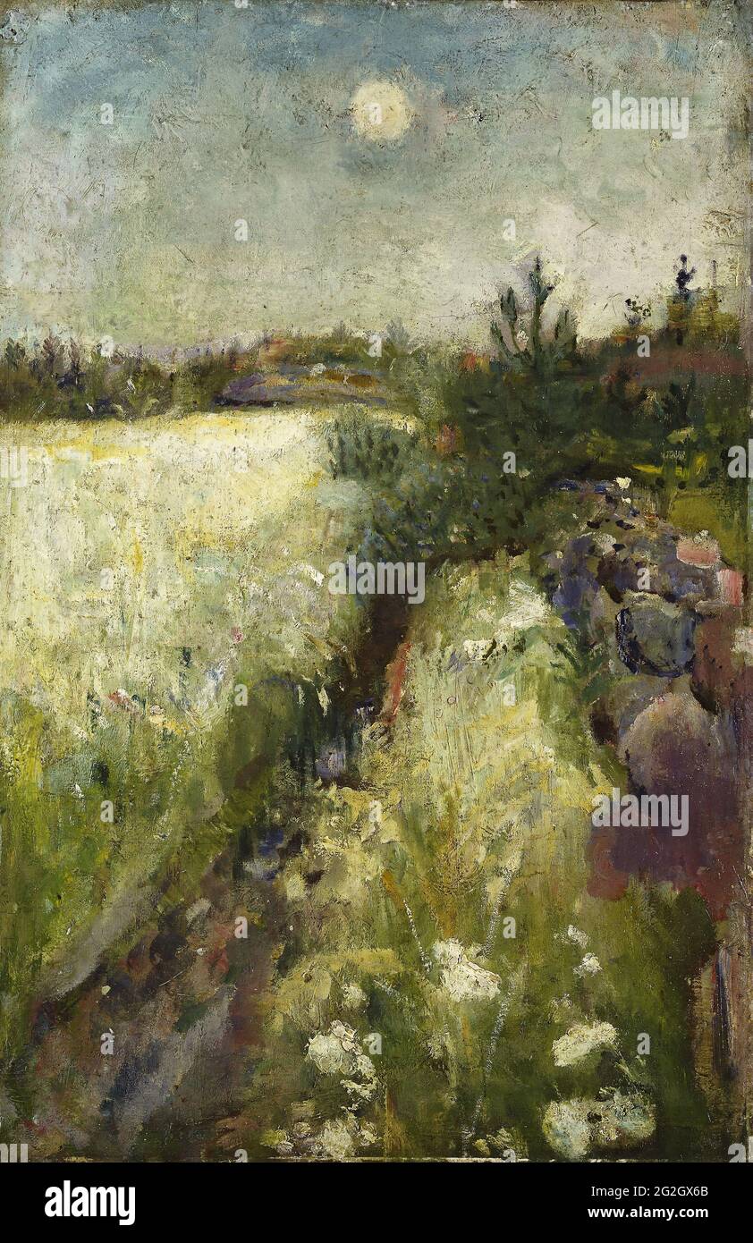 Tableau Imprimé Sur Toile 'Flowery Meadow à Veierland' De Charles Daubigny - Cadre Bois, Prêt à Accrocher