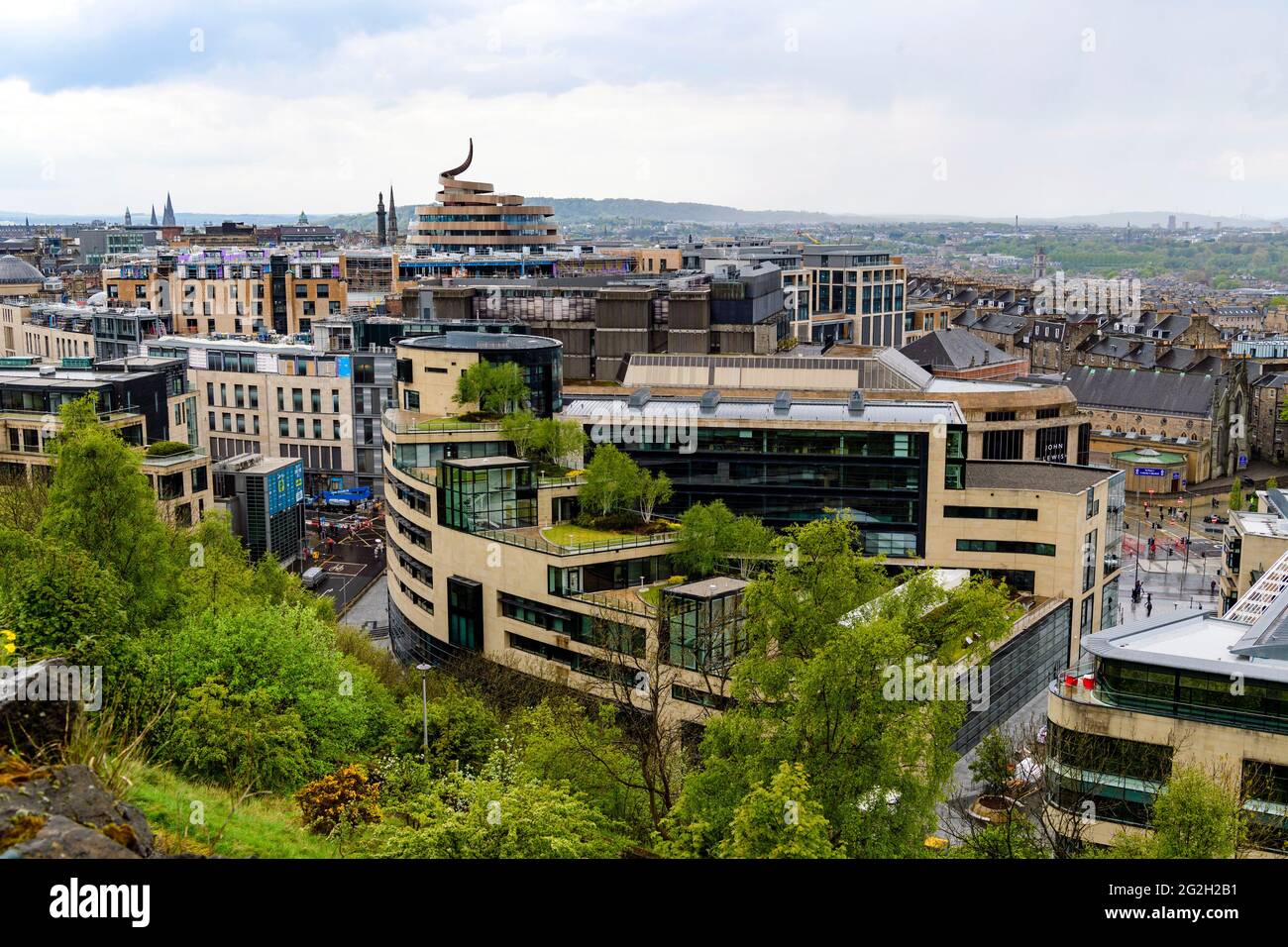 St James Quarter Development, Edinburgh.  The Cranes have been removed ahead of the final stages of completion before opening Stock Photo