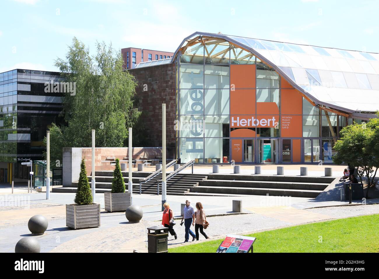 Exterior of the contemporary Herbert Art Gallery and Museum, located in