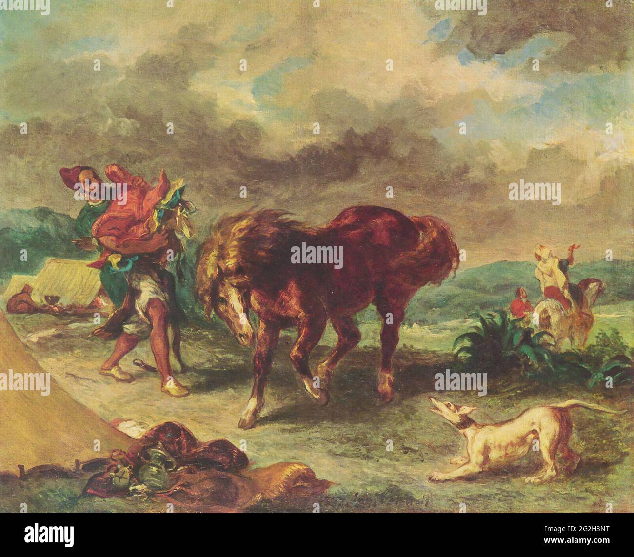 Eugène Delacroix Moroccan His Horse 1857 Stock Photo Alamy
