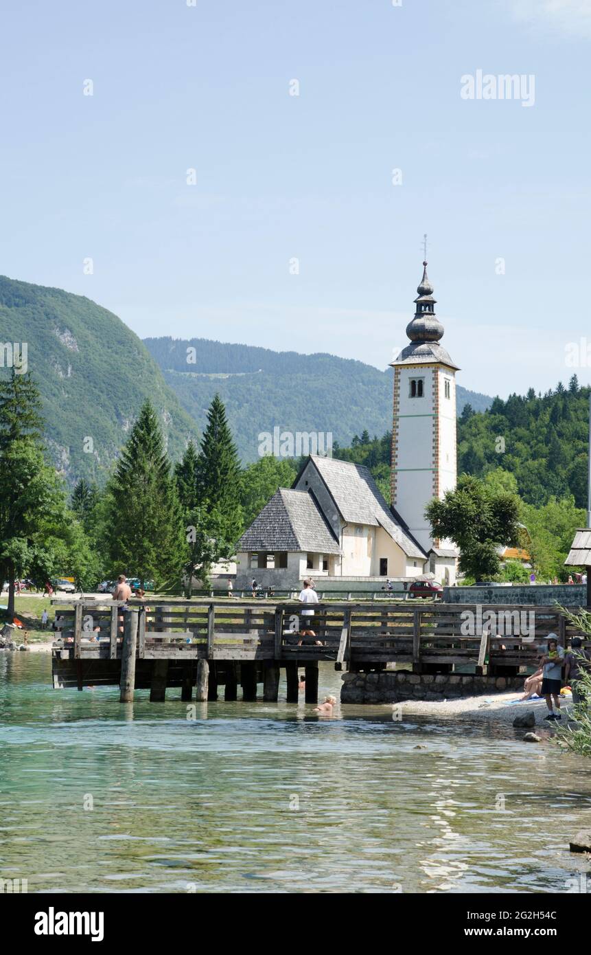 St John The Baptist Church Lake Bohinj Slovenia Stock Photo - Alamy